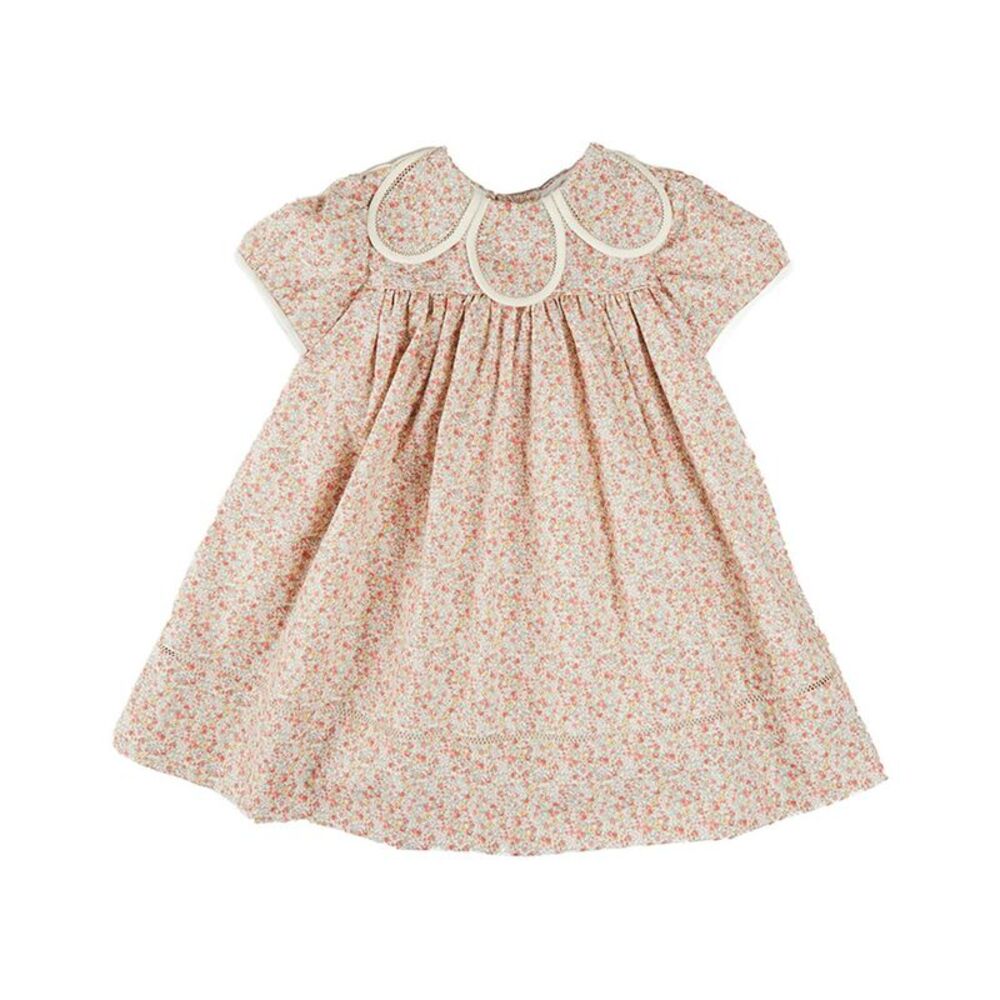 Pepa London Girls  Mabel Floral Statement Collar Dress, Orange